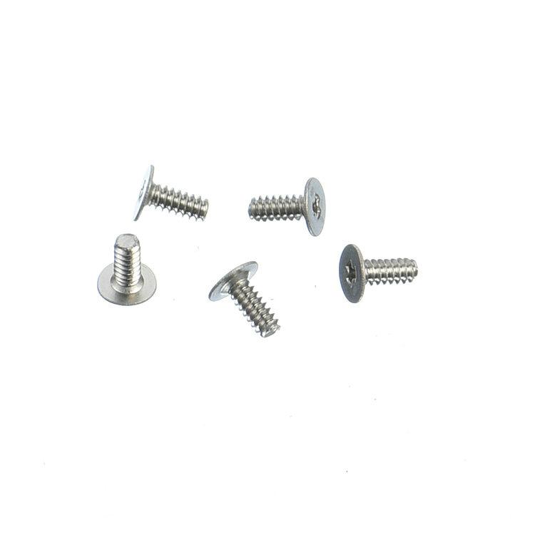 Customized M0.8 carton steel flat head Y-shape screw with nickel plated