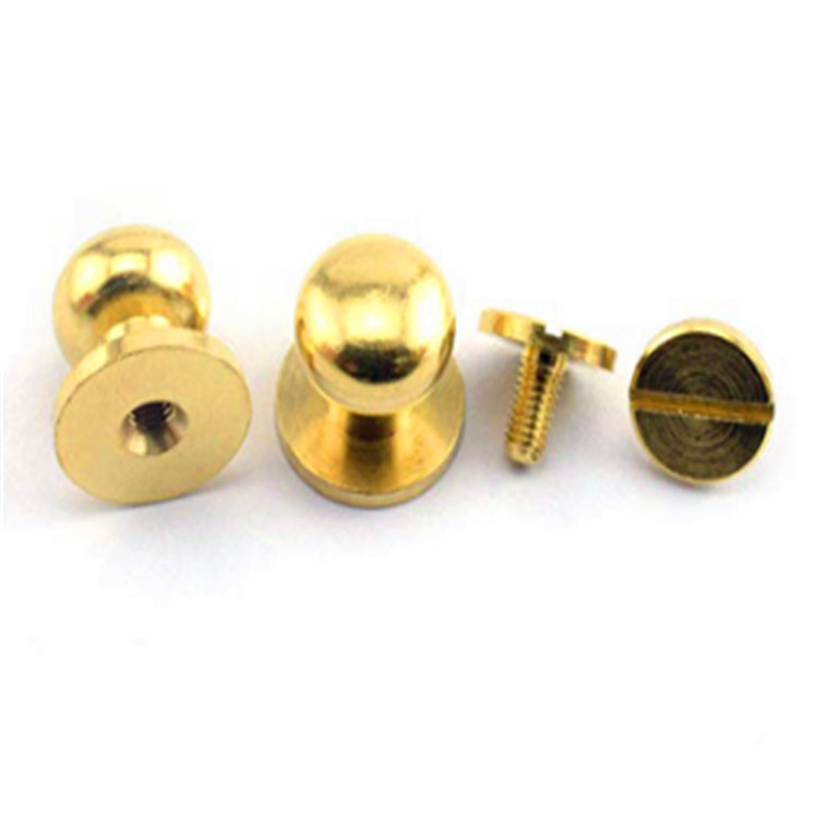 Sam browne collar screwback brass screw button studs for leather