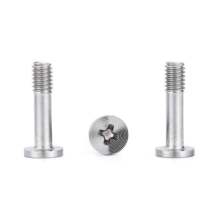 Stainless steel CD pattern low cup head cross captive panel screw