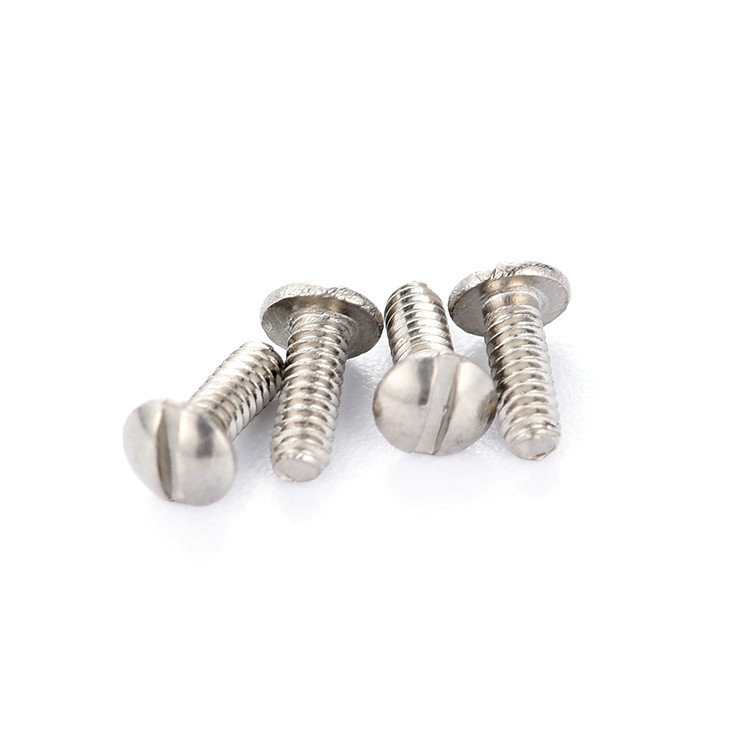 Stainless steel round head slotted micro screw