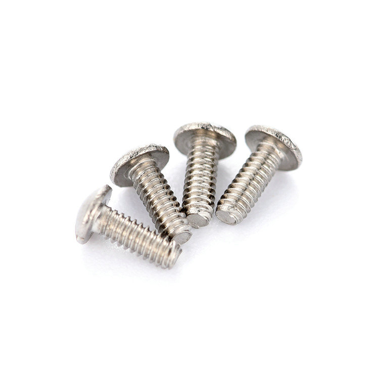 Stainless steel round head slotted micro screw