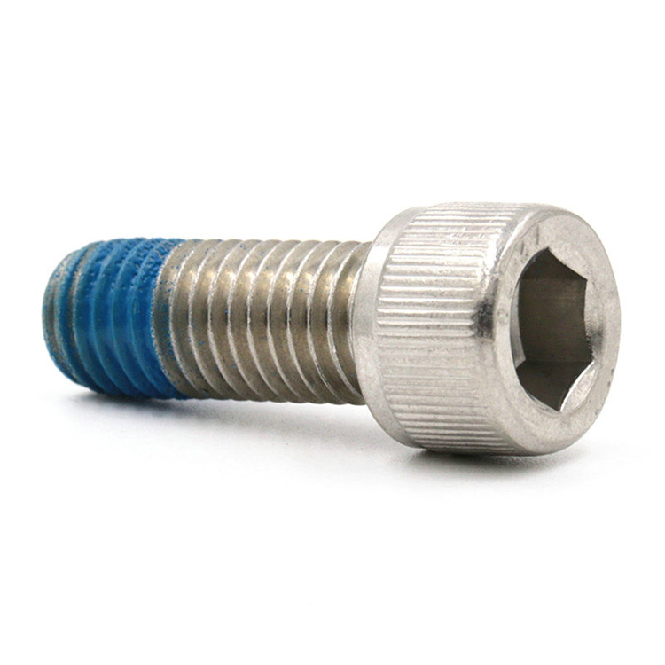 Big size M12X30 stainless steel hexagon socket cup head screw with nylon patch