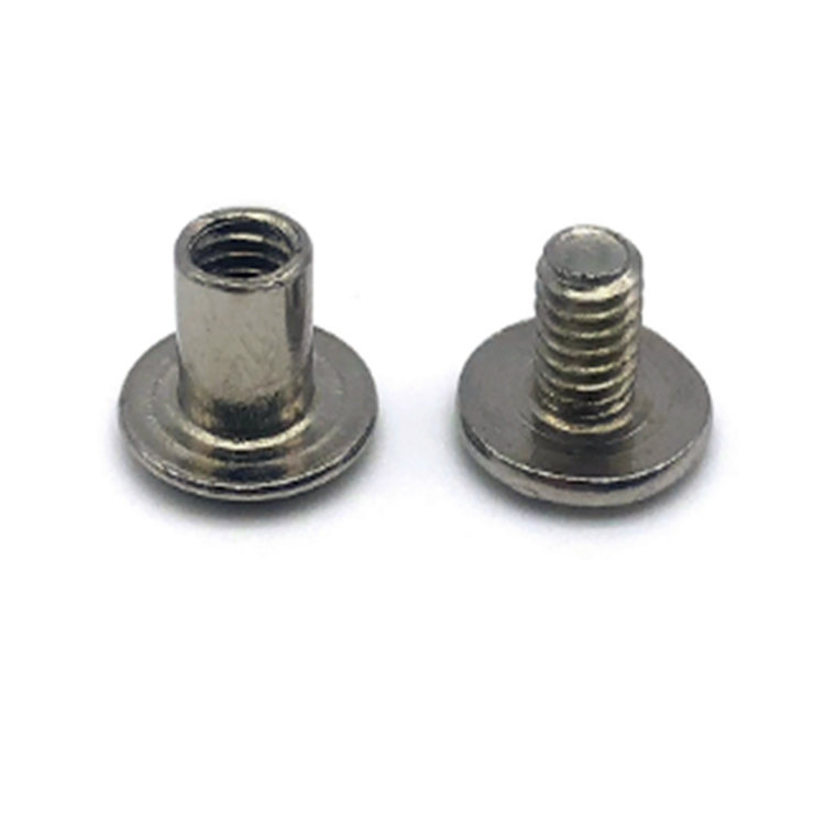 Custom stainless steel male and female countersunk head chicago screw