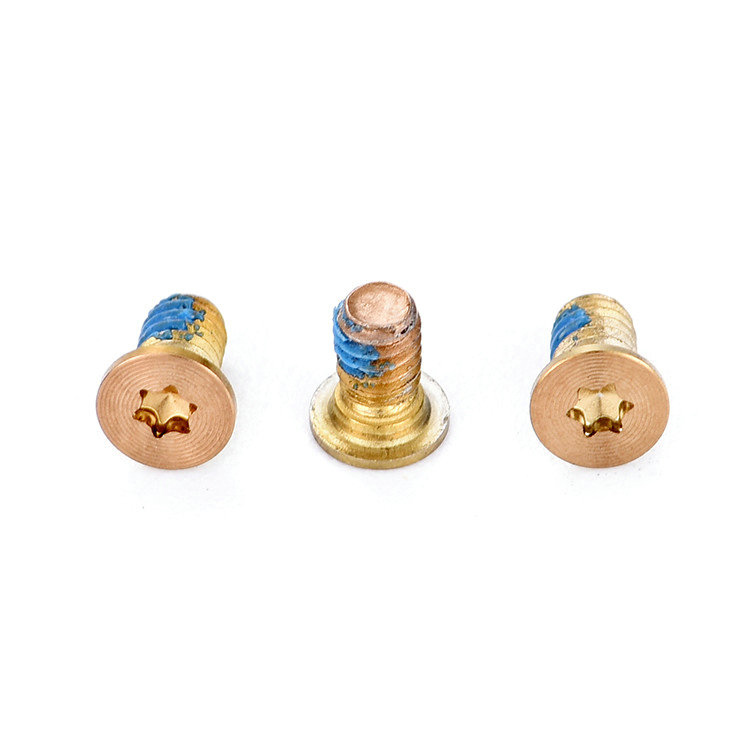 Golden color CD pattern countersunk head torx mirco locking screw