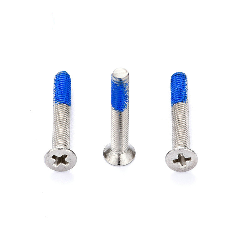 M3 Stainless Steel Countersunk Head PH2 Machine Screws with Nylon patch