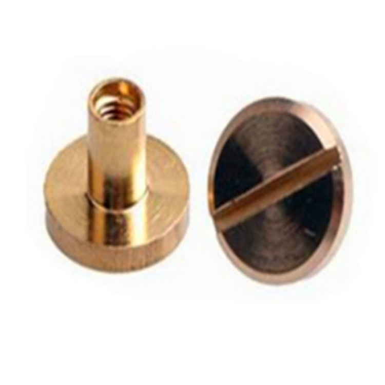 M4 slotted brass male and female book binding post rivet 