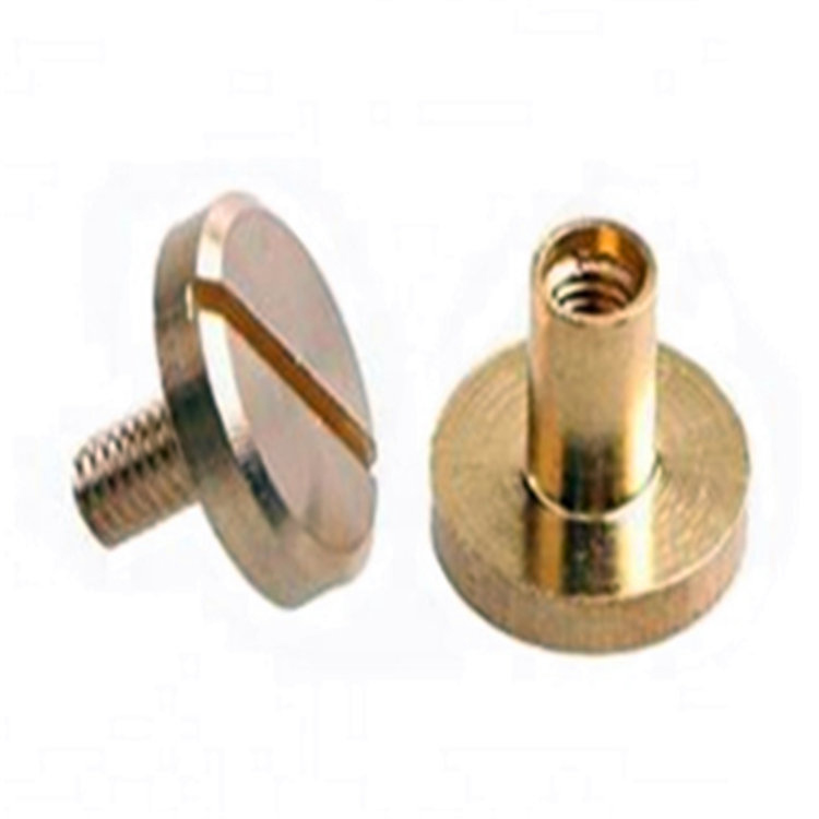 M4 slotted brass male and female book binding post rivet 