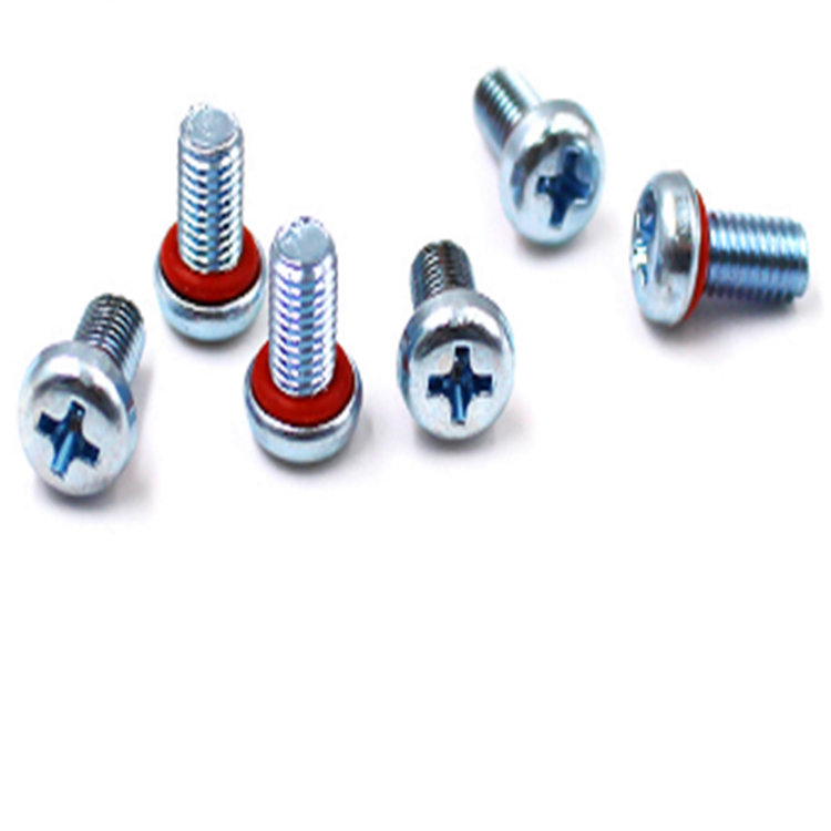 Mingze high quality waterproof self sealing screw with red O ring