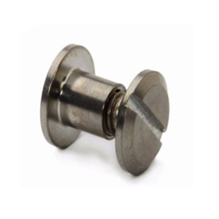 Stainless steel flat head slotted male and female chicago screw
