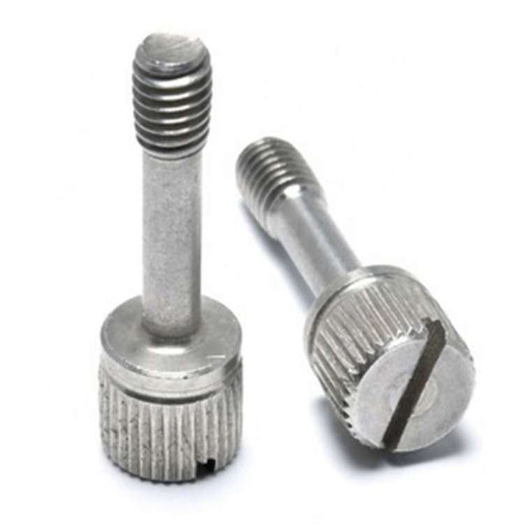 Stainless steel m4 knurled head slotted captive panel screw