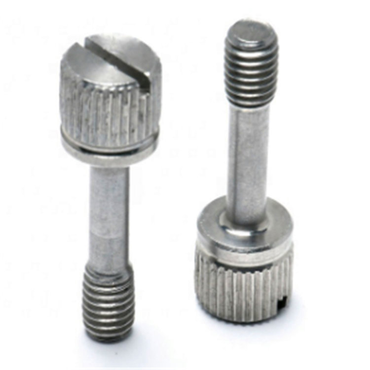 Stainless steel m4 knurled head slotted captive panel screw