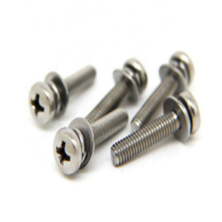 Stainless Steel Passivation Pan Head Cross Double Washers Screw