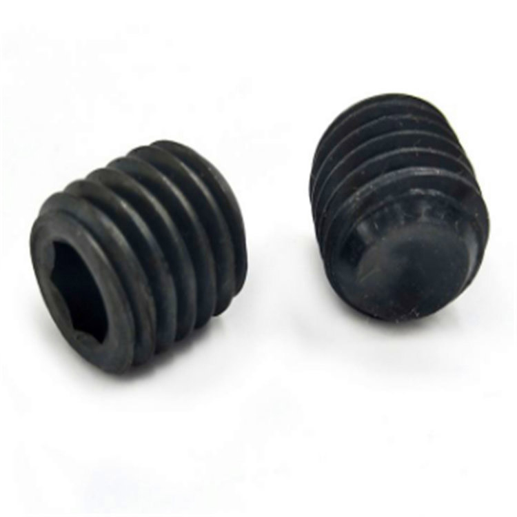 Black oxide m3 m4 knurled cup point hexagon socket set screw