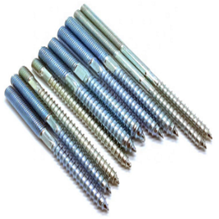 Blue white zinc double side wood screws