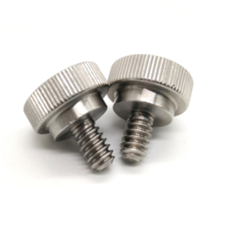 Customized Stainless steel knurled thumb step shoulder screw
