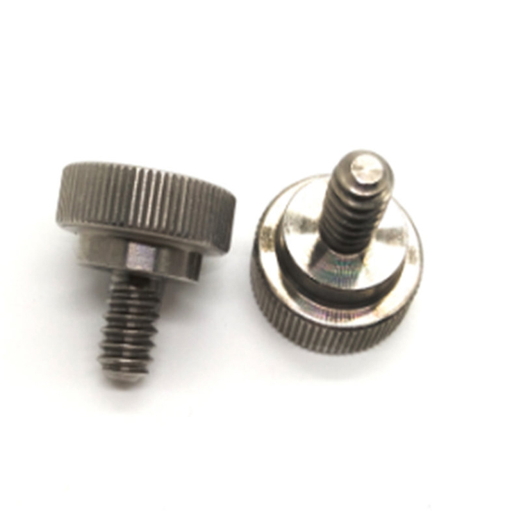 Customized Stainless steel knurled thumb step shoulder screw