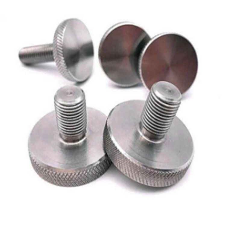 DIN653 m4 stainless steel knurled thumb screw for glass support