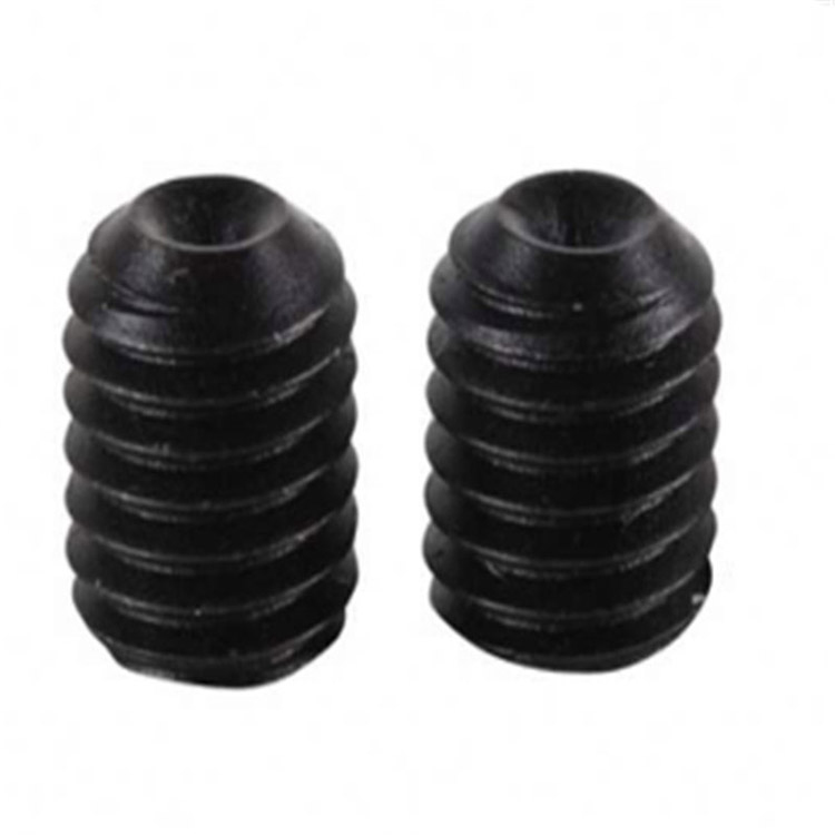 Din914 Black M10 hexagon socket set screw with cone point