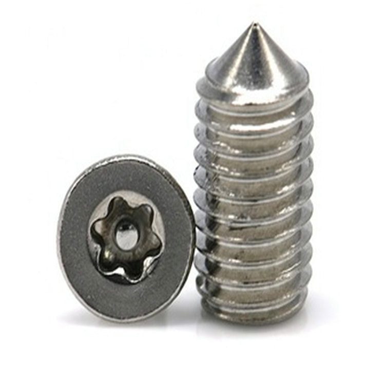M6 stainless steel torx with pin cone point set screw