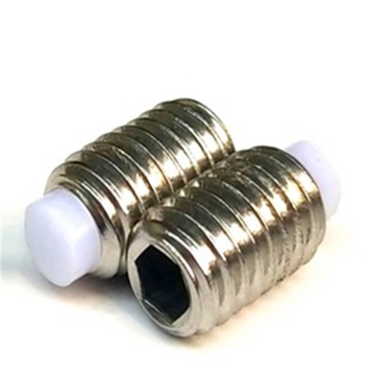 Stainless Steel Nylon Hex Socket Set Screw With Flat Point