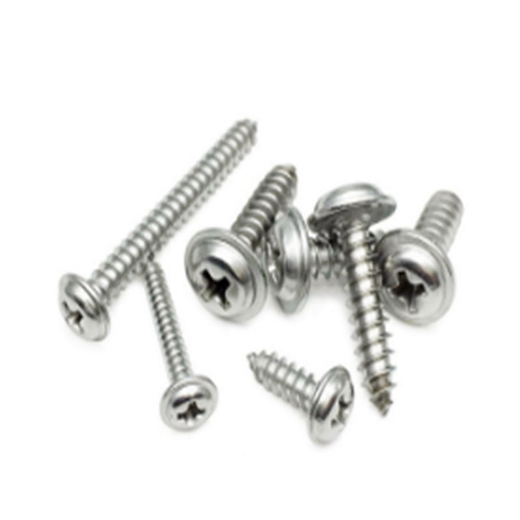 Stainless steel pan washer head cross recessed self tapping screw 