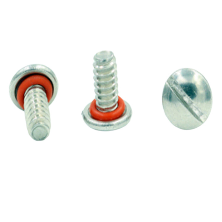 DIN7985 pan head waterproof screw with o ring sealing