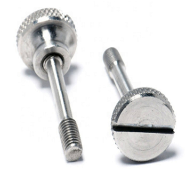 M8 custom stainless steel knurled thin head captive panel screw