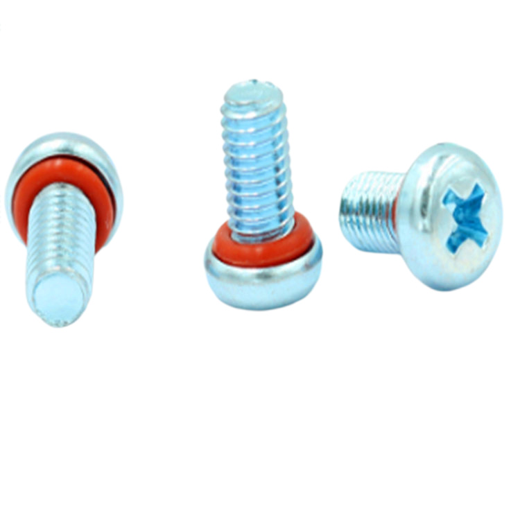 Mingze high quality waterproof self sealing screw with red O ring