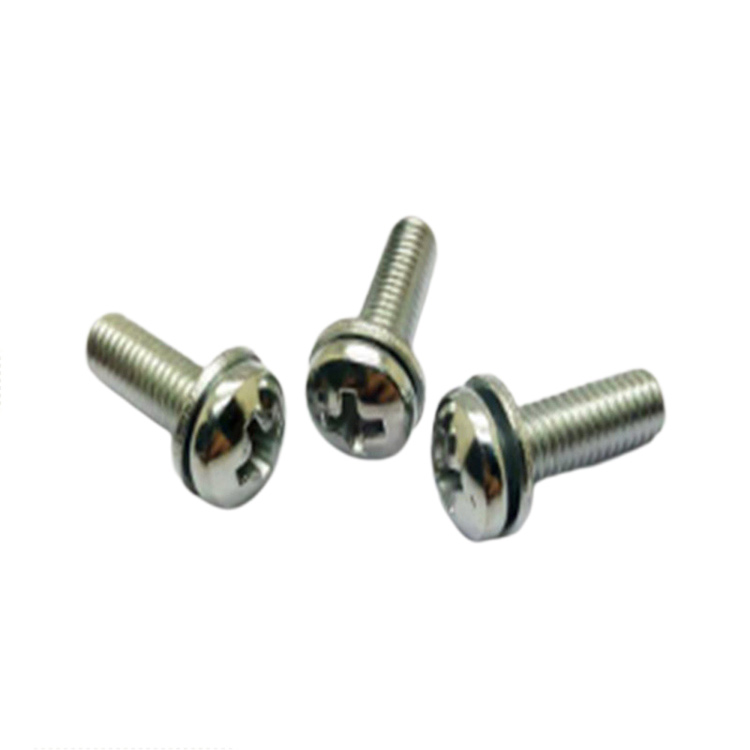 New design round head cross stainless steel set screw with washer
