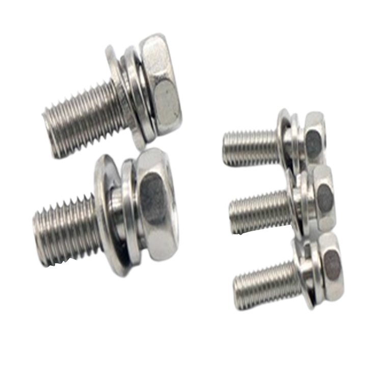 Stainless Steel Spring Washer And Flat Washer Hex Head Set Screw