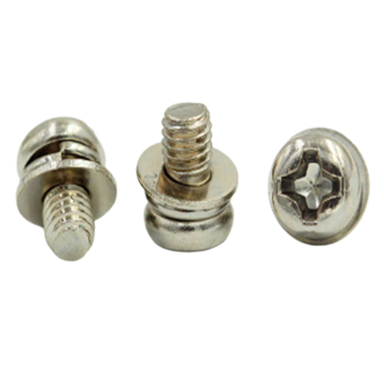 Staonless steel 304 Sets Combination round head cross Screw With Washer