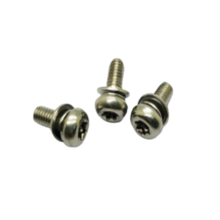 Torx pan head combination screw with spring washer