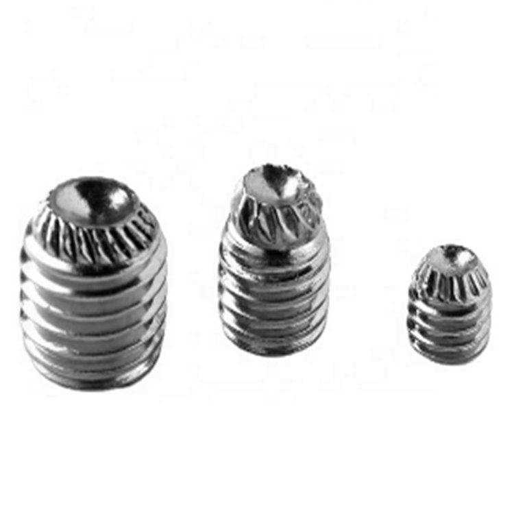 DIN 916K stainless steel knurled socket set screw with cup point