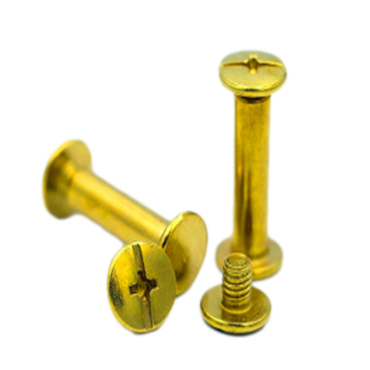High quality male and female brass chicago screw for leather