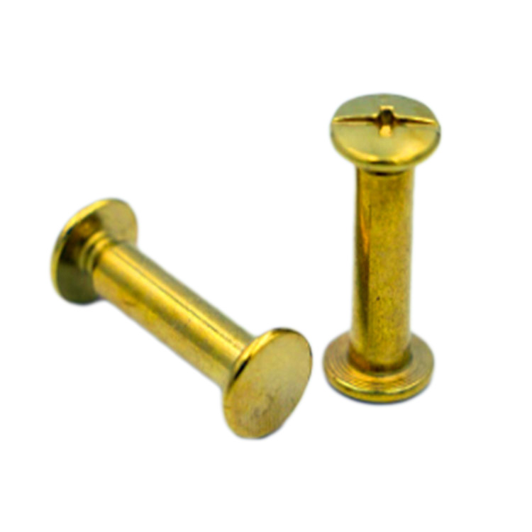 High quality male and female brass chicago screw for leather