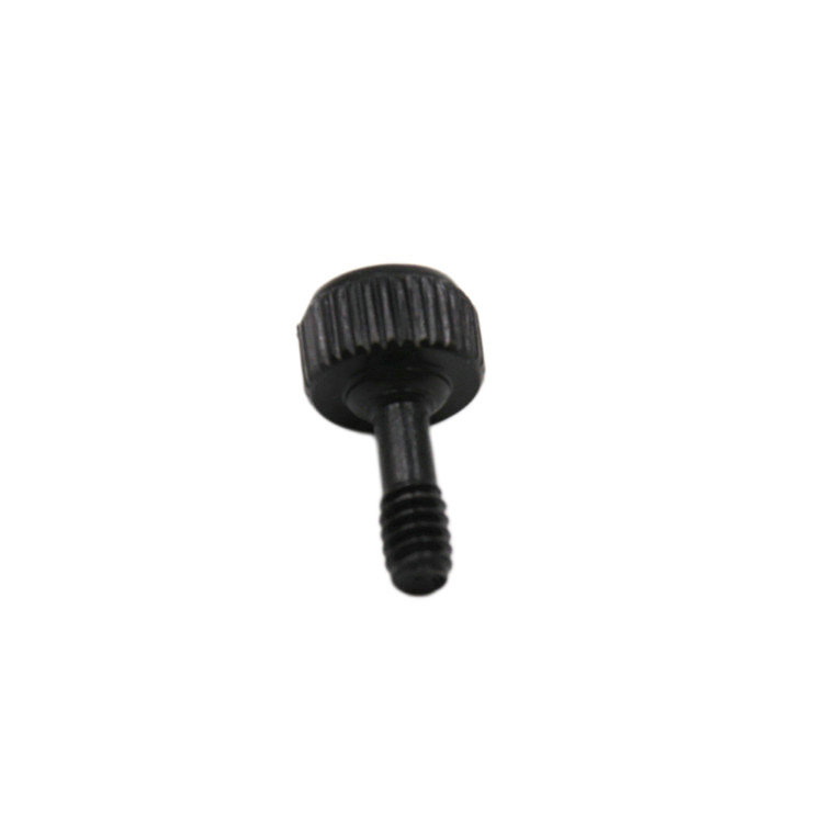 Non-standard black knurled computer case thumb screws for cover