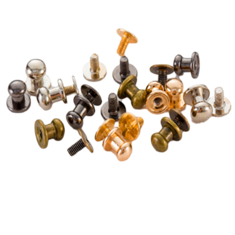 Round head brass screwback screw rivet pacifier nail for leather