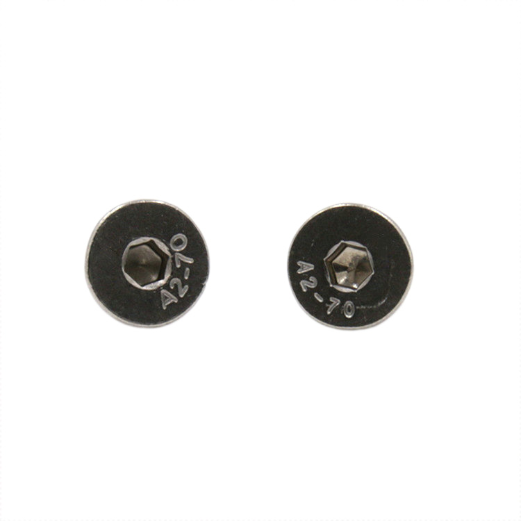 A2-70 countersunk head hex socket micro mini locking screws