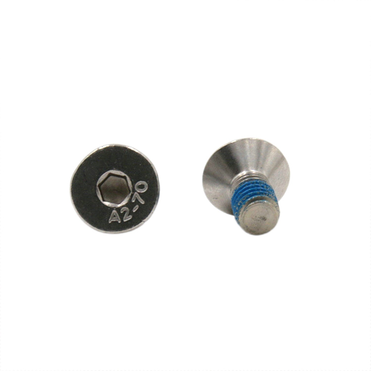 A2-70 countersunk head hex socket micro mini locking screws
