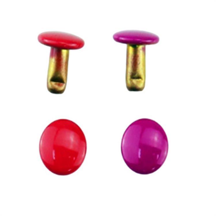 6mm Double side brass Rivet with hanging enamel for clothes&bag