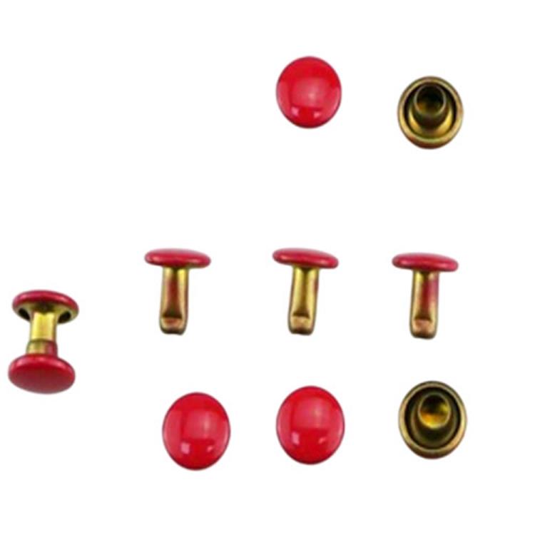 6mm Double side brass Rivet with hanging enamel for clothes&bag