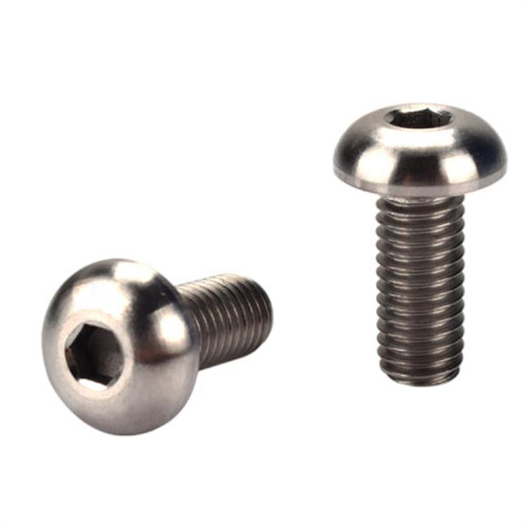 Customized button head hexagon socket titanium alloy screw