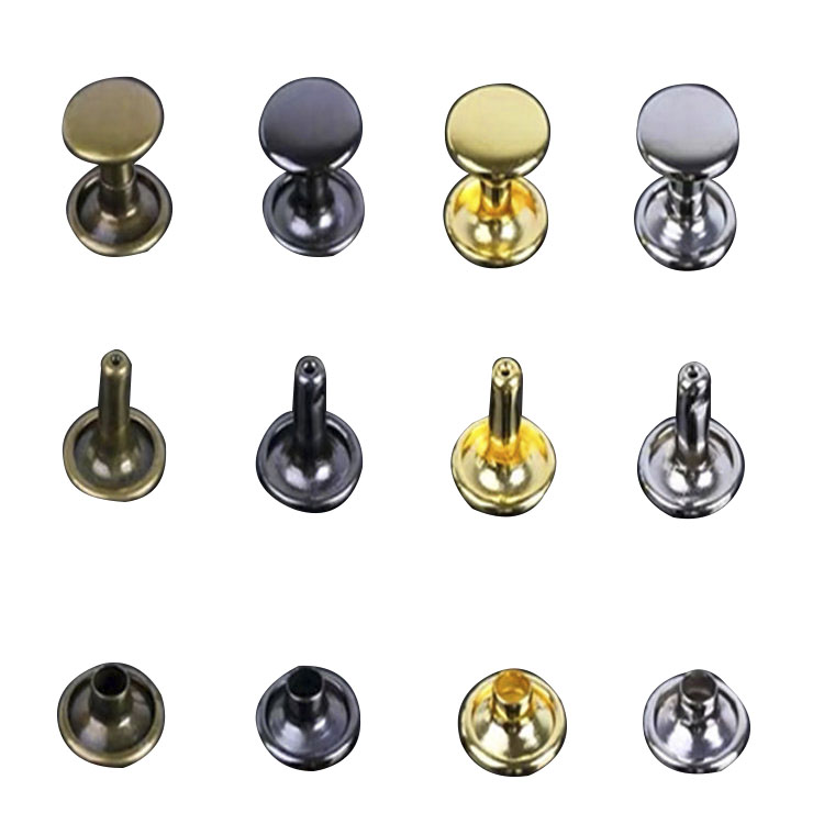 Different color brass double side rivets for luggage leather
