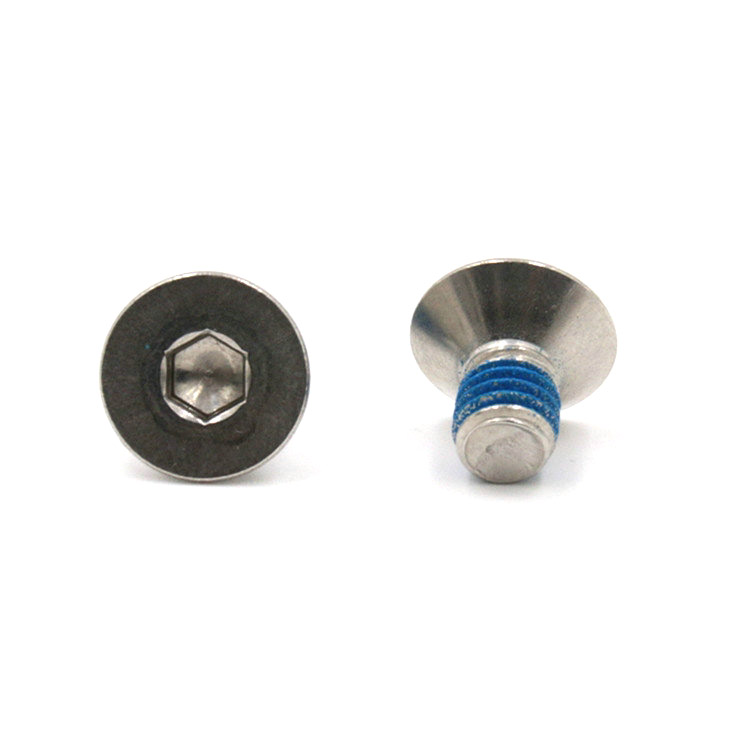 Hot selling countersunk head socket micro mini screws with nylon patch