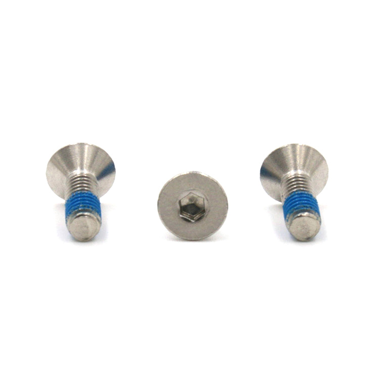 Hot selling raised countersunk head hex socket screws with nylon patch