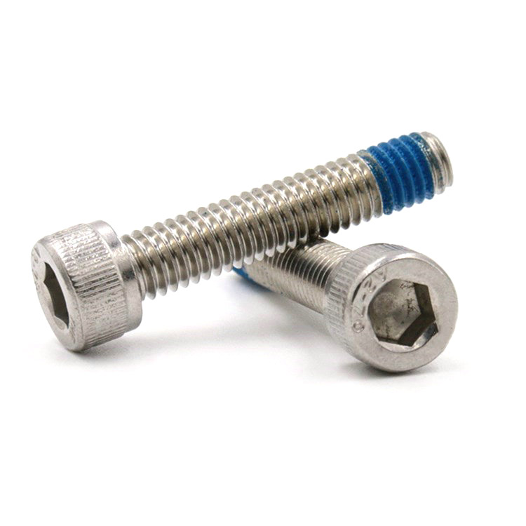 M4 stainless steel 304 hex socket cup head screw with nylon patch