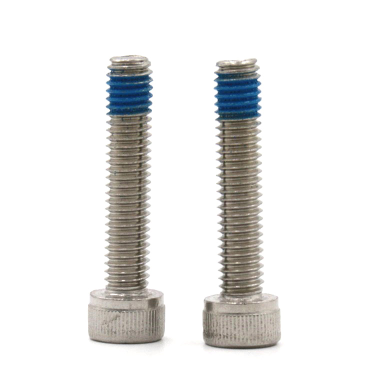 M4 stainless steel 304 hex socket cup head screw with nylon patch