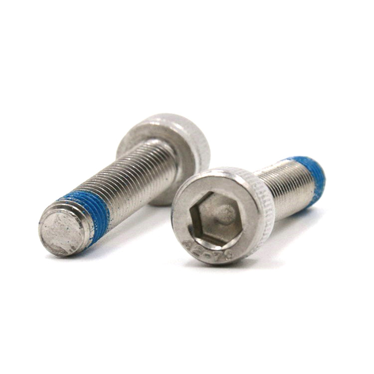 M4 stainless steel 304 hex socket cup head screw with nylon patch