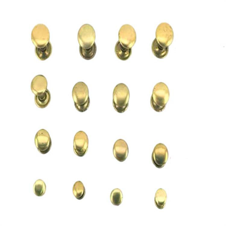 More shiny solid brass double side rivets for luggage leather 