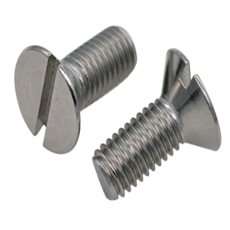 Stainless steel 304 Countersunk Head Slotted Machine Screw